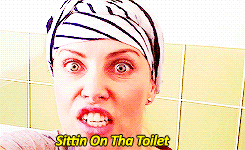  Charlize Theron singing Sittin On Tha Toilet [x] 