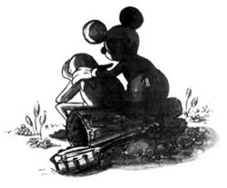 ruinedchildhood:   When Jim Henson, creator of the Muppets died in 1990, Disney released this picture of Mickey consoling Kermit the Frog. 