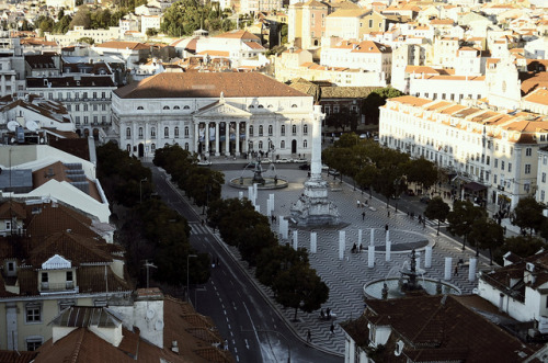 ysvoice: | ♕ |  Lisbon - Rossio Square from Elevador  | by © Piero Damiani