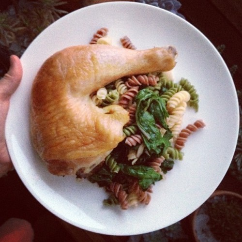 It ain&rsquo;t pretty but it tastes good. #dinner #circlesquare (Taken with Instagram)