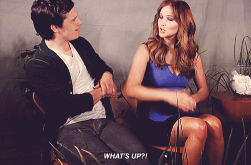 gifs-gifs-gifs-gifs-gifs:   Interviewer: How did you guys meet? Jennifer: You were