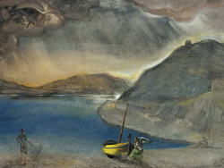 amare-habeo:  Salvador Dali - Paysage de port Lligat, avant la tempête, 1956 