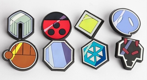 saveroomminibar:  Pokemon. Generation 1-5 gym badges by Sanshee 