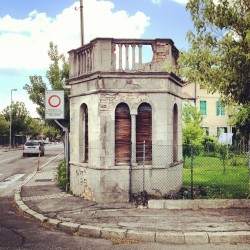 Architecture in Roncaglia (Italy)