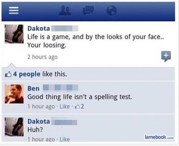 ijustinspiredyou:  These 15 FB status fails are hilarious. Can’t stop laughing.