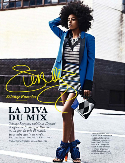 Solange x GLAMOUR FRANCE Magazine I am in LOVE with Solange in this new spread for the July 2012 iss