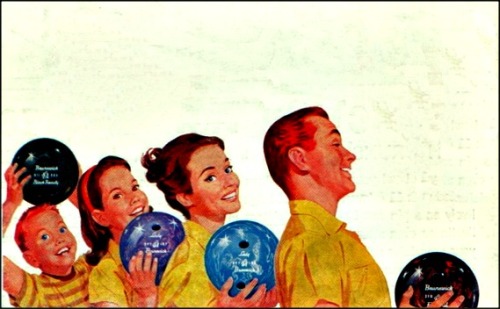 detailfrom Brunswick Corporation advertisement, 1961&ldquo;Men, Women, Grown-ups, Kids, everyone lov