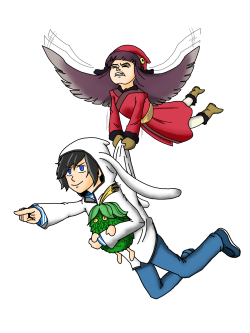 lesserdrawbro:  This is how I think “flying” works in Devil Survivor.