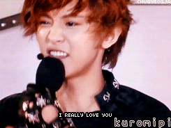 shiny-seoul:  madethemhateme:  fromplanetexo:   Chanyeol’s love ≧◡≦  Ugh..his hair looks perfect here  …….. ㅠ O ㅠ  I SUPER SUPER SUPER SUPER REALLY REALLY LOVE YOU   the face he makes when he says so so so so over and over is so precious