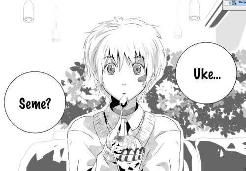 piggyhoho:  Currently putting in dialogues! At this rate I might actually be able to do the omake stories…in pencil. 8D; 