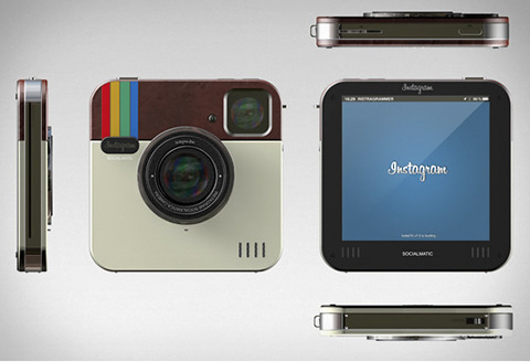 ruineshumaines:  Antonio Pedrosa from ADR studio has come up with the brilliant Instagram Socialmatic Camera based on the Instagram App icon. Socialmatic is the first Instagram photo camera, with a lot of amazing features: - 16 GB mass storage; - Wifi