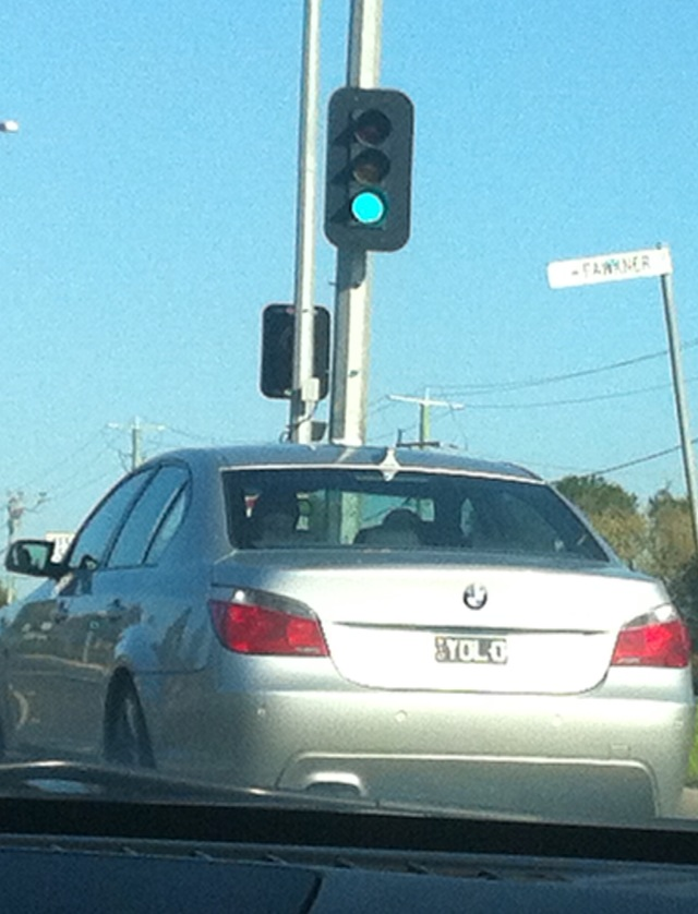 turbulenced:  FOUND A CAR THAT SAYS YOLO OMFG IM FREAKING