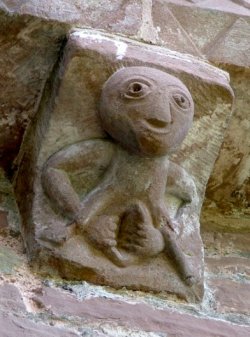 pussymodsgalore:  Pussymodsgalore  Now for something completely different! Architectural history! Proportionally that is a cavernous pussy.  An earlier poster explains: ”…in medieval churches in Ireland and England, there were often these carvings