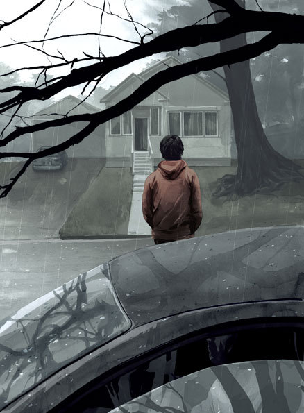 callowyn: Another hunt, another house, and Sam’s ill-fitting clothes soak up the rain.