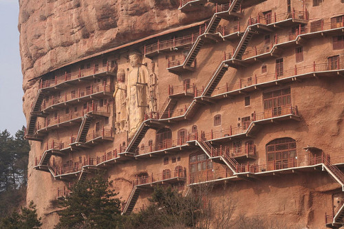 hiromitsu:The Big Buddhas at Maijishan by mke1963 on Flickr.China