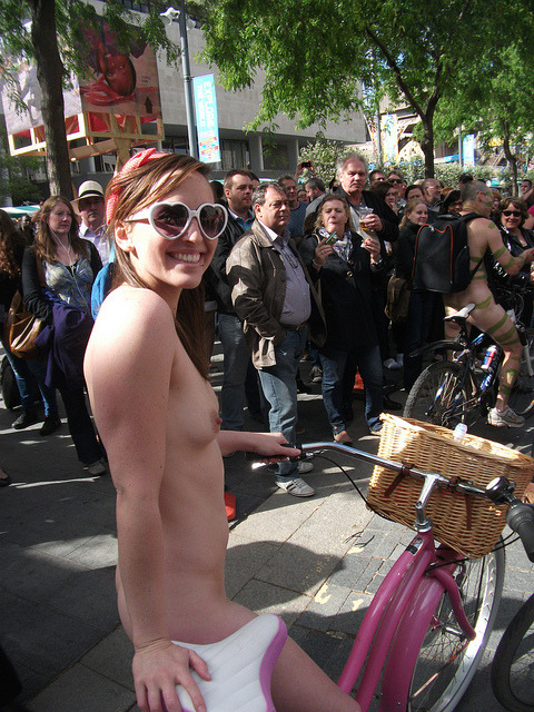 im-a-wild-child:london naked bike ride 2012 110 by xxemmapiexx on Flickr.