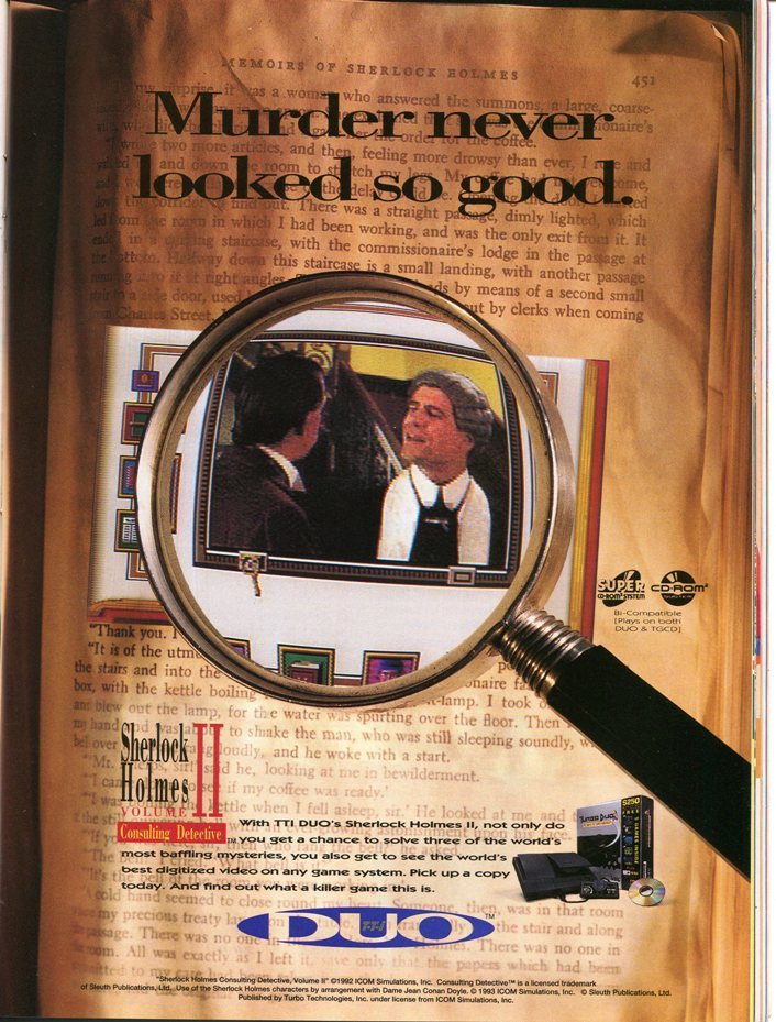 ‘Sherlock Holmes: Consulting Detective Vol. II’[TG-CD] [USA] [MAGAZINE] [1993]
• GamePro, July 1993 (#48)
• via @retro-gaming-ads