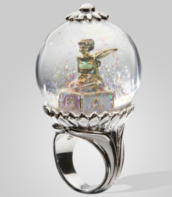 Missdisneyland:  Disney Couture Tinkerbell Snow Globe Ring - $55 At Fredflare.com