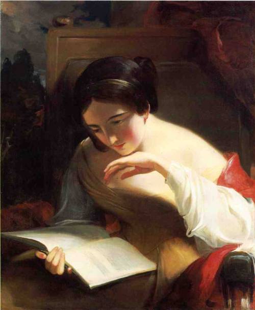 dientes-de-leche:Source: 23silencePortrait of a Girl Reading (1842). Thomas Sully (English-born Amer