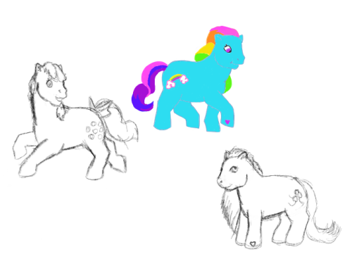 ponies! these are the older versions of some of the main characters of My Little Pony: Friendship is