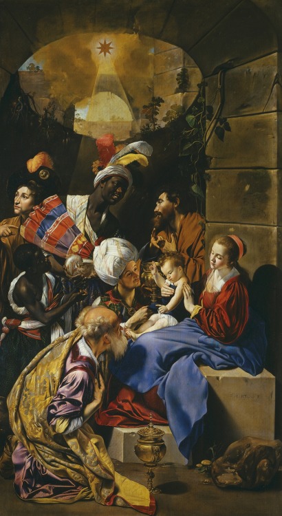 spanishbaroqueart:Juan Bautista Maíno Adoration of the Magi (1612-14) Museo del Prado, Madrid