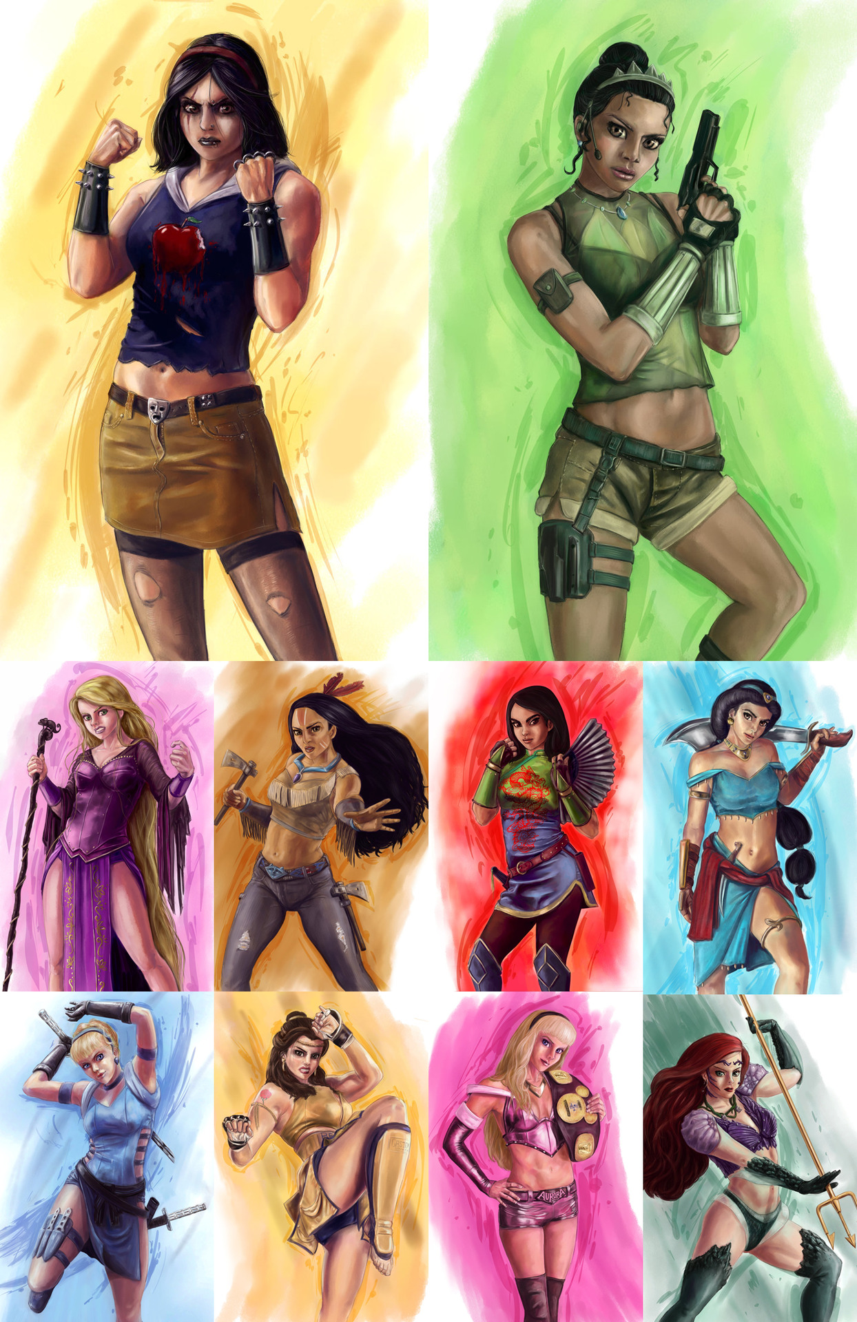 chubbybunnny:  redesignrevolution:  Top 10 Artist Recreations of Disney PrincessesClick