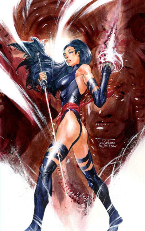 artofdesignosaurus:Psylocke! Great getting scans of commissions! Thank you :DPFollow Philip Tan.