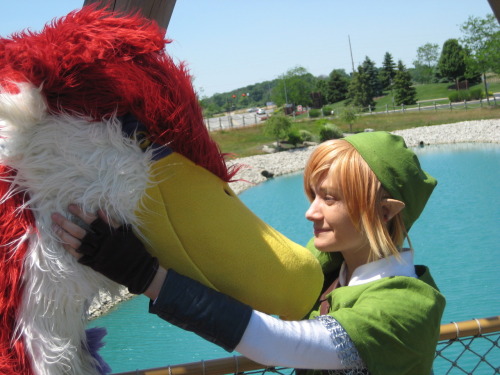 zulayawolf:My Loftwing cosplay at Colossalcon 2012The wind kept mussing up my fur and crown feathers