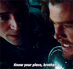 probablystilladoreyou:   #Moments like that. #Moments when Thor shut Loki down so quickly and without thinking. #I bet those moments haunted Thor forever once he saw how mad Loki had become. 