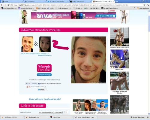 I morphed my face and Chris&rsquo; , and the result looks horrible x_x