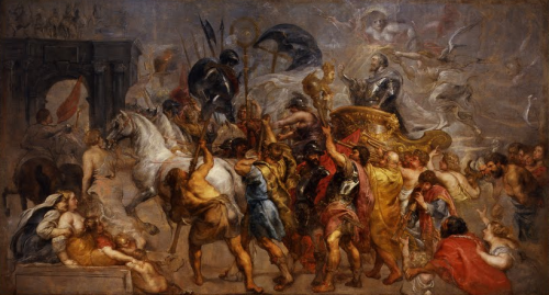 Look at all this DUR Triumphal entry of Henri IV in Paris Pieter Paul Rubens Uffizi Gallery