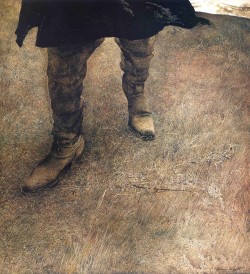 posthorn:  Trodden Weed Andrew Wyeth, self-portrait, 1951. 