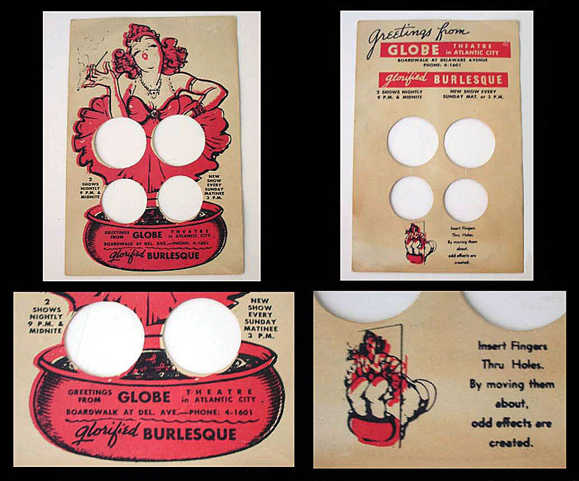 glorified BURLESQUE A novelty card that also served as an effective promotional item..