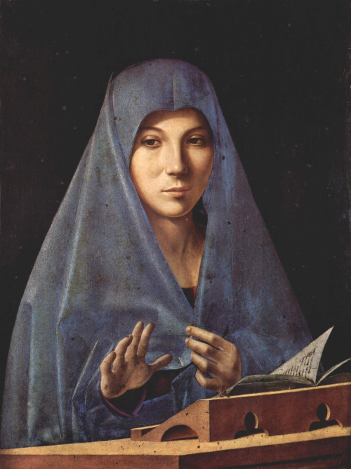 fleurdulys:Virgin Annunciate - Antonello da MessinaCirca 1474-1475. Oil on wood. Early Renaissance r