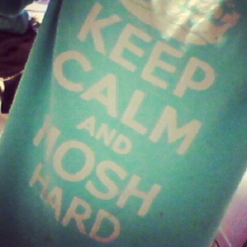 There’s blood stains from moshhing c:  (Taken with Instagram)
