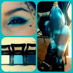 katvondunlimited:  Jelly-fish eyes. (using @Illamasqua powder shadow/Inspired by@blackmilkclothing ) #makeuptalk  [June 12th, 2012]