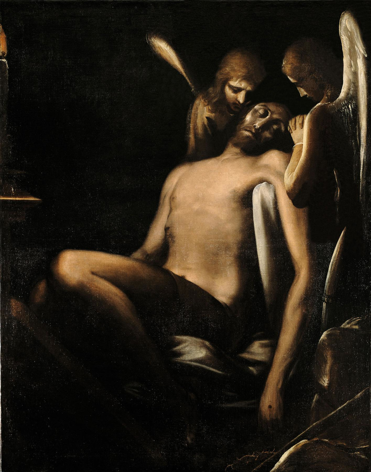 necspenecmetu:  Luca Cambiaso, Christ with Two Angels, c. 1570 