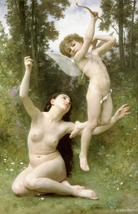 adolphe-bouguereau:Love Takes Flight - (1901)