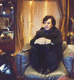 the-hedgehog-of-baskerville:  #words cannot even describe how much I love this #he’s wearing SHOES #for gods sake #wearing shoes and his coat and his scarf #and just casually watching tv #HIS SHOES #and he’s just SITTING THERE 