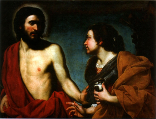 necspenecmetu:Italian School of Caravaggio, Noli Me Tangere, 17th century