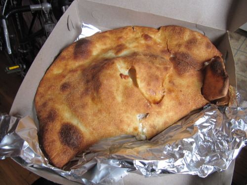 Yeahhhhhh. This calzone doesn’t even fit in the box.
Ordered to-go from:
Louie’s Pizzeria, 81-34 Baxter Ave, Elmhurst