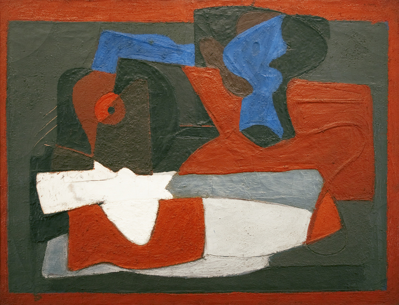 Arshile Gorky (1904–1948), Composition of forms on table (1929), oil on canvas