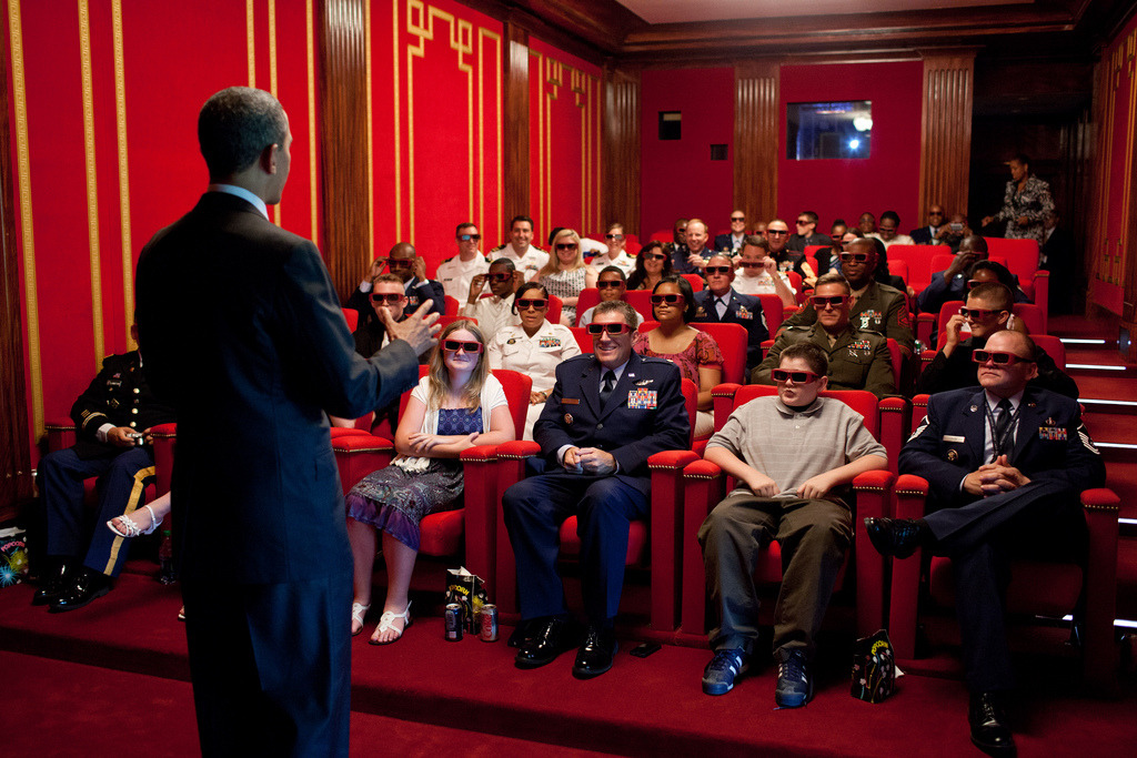 COMING SOON: PRESIDENT OBAMA IN 3D!!
(Obama hosts a screening of “Men in Black 3” at the White House in May. Photo by Pete Souza/White House)