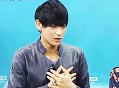 luhans:  zitao expressing the idiom 含情脉脉 (full of soft emotion/feelings) greasily emphatically 