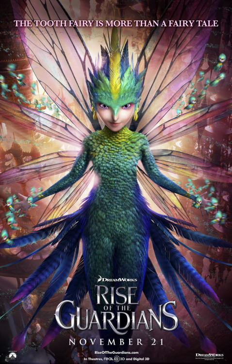 greyscreations:  mrsloki:  rufftoon:   Six Character Posters for ‎DreamWorks’ “RISE OF THE GUARDIANS”  (I’m being lazy and reblogging instead of taking the picture, saving them, and all that work…and hey, the Pitch poster is up first.)  