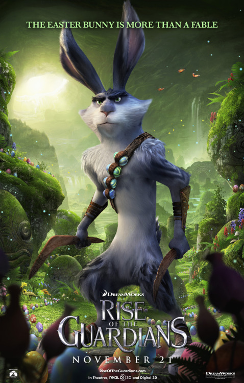 greyscreations:  mrsloki:  rufftoon:   Six Character Posters for ‎DreamWorks’ “RISE OF THE GUARDIANS”  (I’m being lazy and reblogging instead of taking the picture, saving them, and all that work…and hey, the Pitch poster is up first.)  