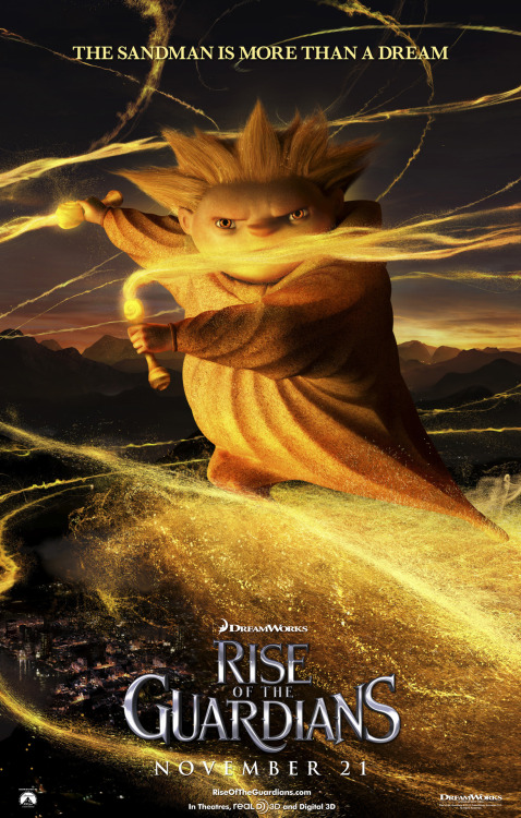 greyscreations:  mrsloki:  rufftoon:   Six Character Posters for ‎DreamWorks’ “RISE OF THE GUARDIANS”  (I’m being lazy and reblogging instead of taking the picture, saving them, and all that work…and hey, the Pitch poster is up first.)  