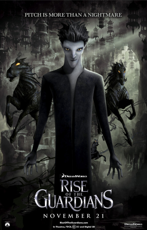 greyscreations:  mrsloki:  rufftoon:   Six Character Posters for ‎DreamWorks’ “RISE OF THE GUARDIANS”  (I’m being lazy and reblogging instead of taking the picture, saving them, and all that work…and hey, the Pitch poster is up first.)  