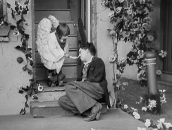 fuckyeahchaplin:  Jackie Coogan and Charlie in the dream sequence from The Kid Charlie used dreams sequences frequently to show what the tramp truly wanted, and loved. m