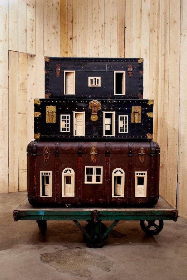 atavus:  Suitcases Turned into Miniature Homes by Bo Christian Larsson 